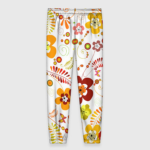 Женские брюки Летние цветы / 3D-принт – фото 2