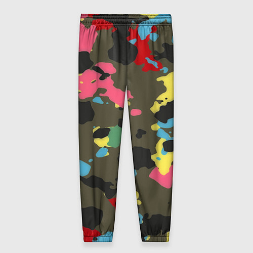 Женские брюки Цветной камуфляж / 3D-принт – фото 2