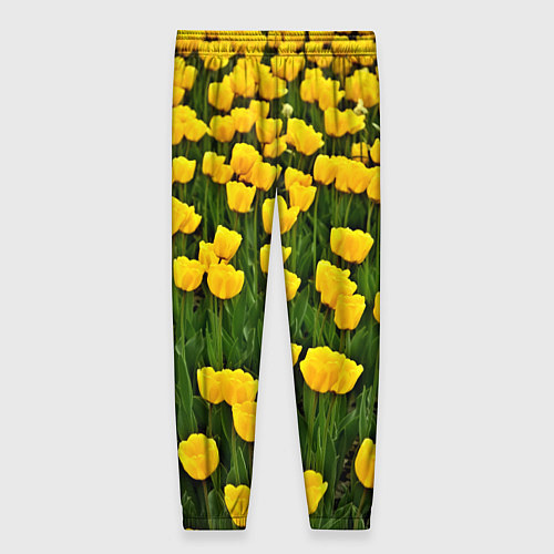 Женские брюки Жёлтые тюльпаны / 3D-принт – фото 2