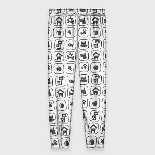 Женские брюки Иконки питомцев / 3D-принт – фото 2