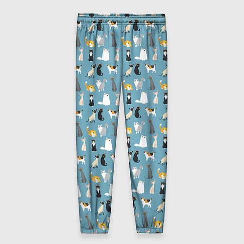 Женские брюки Породы кошек / 3D-принт – фото 2