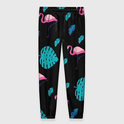 Женские брюки Ночные фламинго / 3D-принт – фото 2