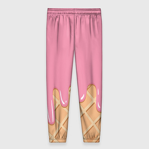 Женские брюки Розовое мороженное / 3D-принт – фото 2