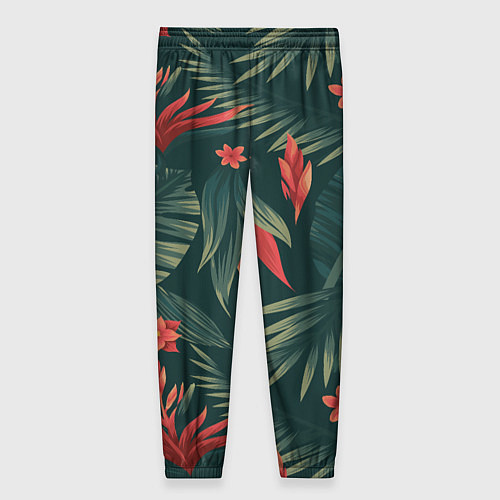 Женские брюки Зеленые тропики / 3D-принт – фото 2