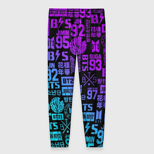 Женские брюки BTS Logos / 3D-принт – фото 2