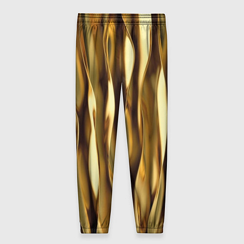 Женские брюки Золотые вертикальные волны / 3D-принт – фото 2