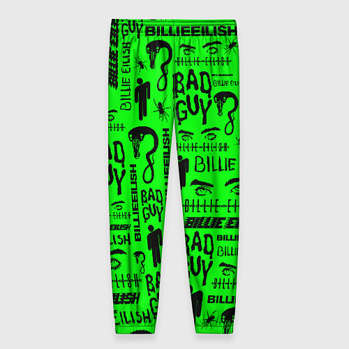 Женские брюки Billie Eilish: Bad Guy / 3D-принт – фото 2
