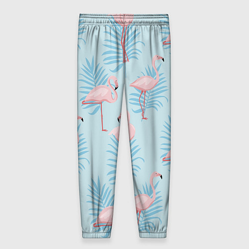 Женские брюки Арт с розовым фламинго / 3D-принт – фото 2