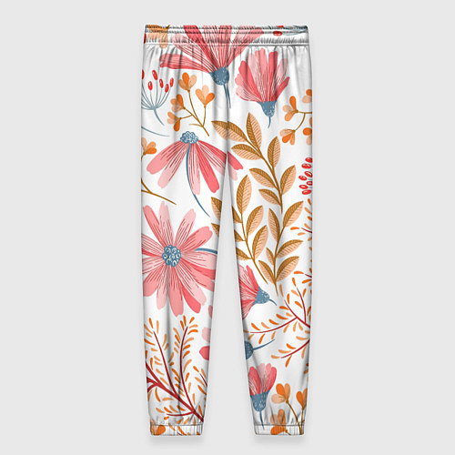 Женские брюки Цветы / 3D-принт – фото 2