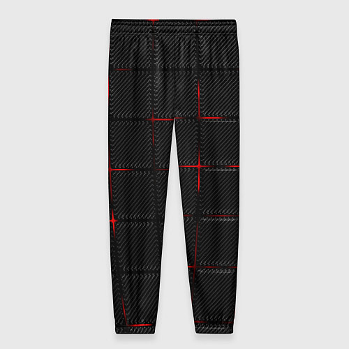 Женские брюки 3D Плиты Red & Black / 3D-принт – фото 2