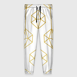 Женские брюки Геометрический орнамент золото