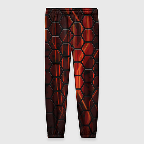 Женские брюки Огненные соты / 3D-принт – фото 2