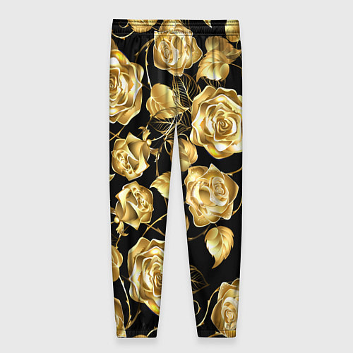 Женские брюки Golden Roses / 3D-принт – фото 2