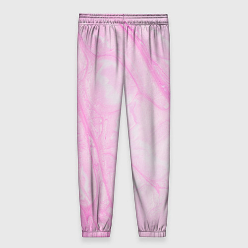 Женские брюки Розовые разводы краска зефир / 3D-принт – фото 2