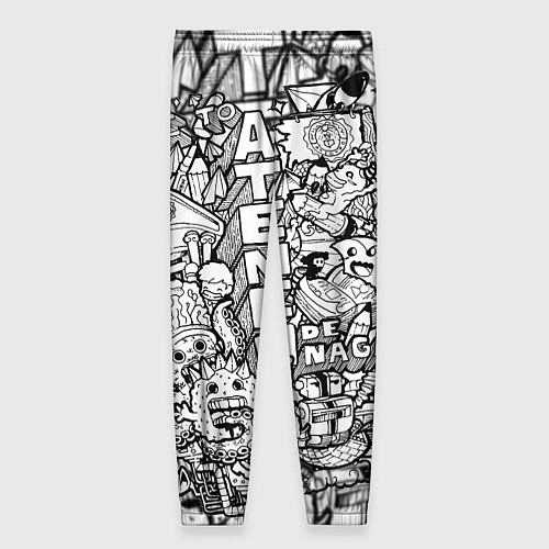 Женские брюки Doodle граффити / 3D-принт – фото 2