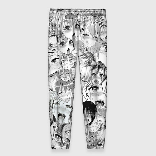 Женские брюки Ahegao monochrome / 3D-принт – фото 2