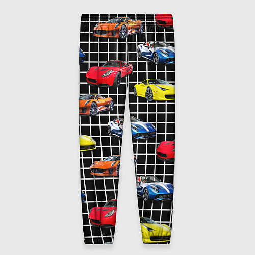 Женские брюки Гоночные тачки / 3D-принт – фото 2