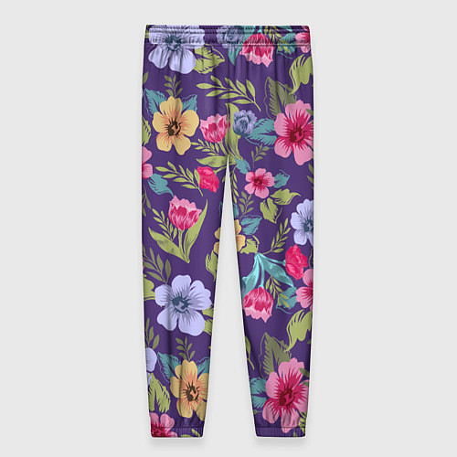 Женские брюки Весенний букет из цветов / 3D-принт – фото 2