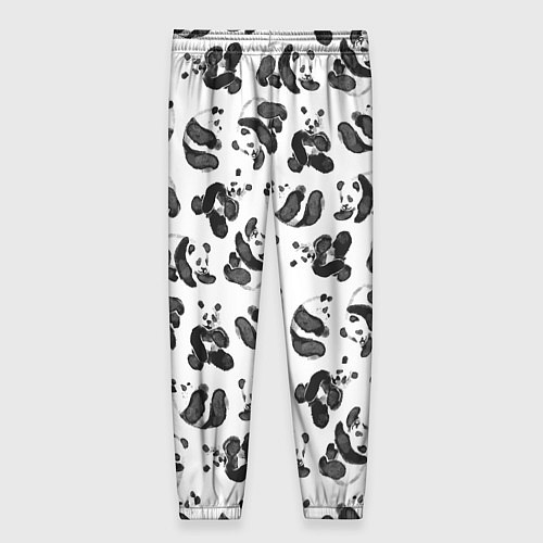 Женские брюки Акварельные панды паттерн / 3D-принт – фото 2