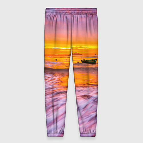 Женские брюки Закат на пляже / 3D-принт – фото 2