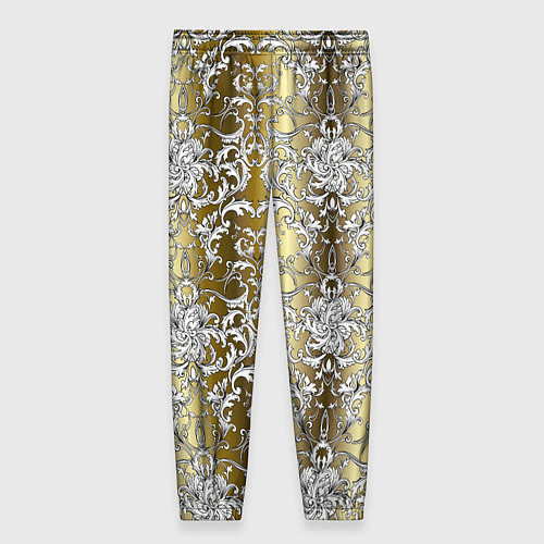 Женские брюки Versace gold & white / 3D-принт – фото 2