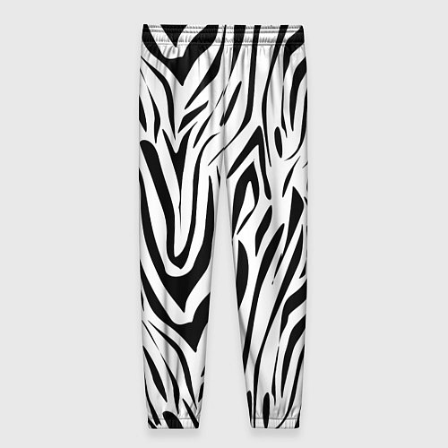 Женские брюки Черно-белая зебра / 3D-принт – фото 2