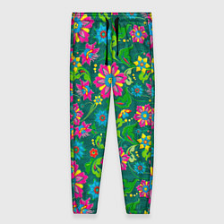 Женские брюки Поле разноцветных цветков