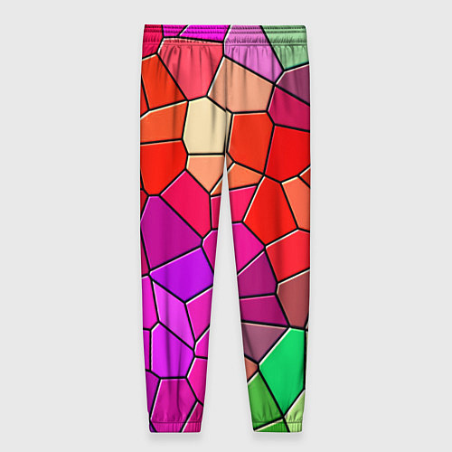 Женские брюки Мозаика цветная / 3D-принт – фото 2