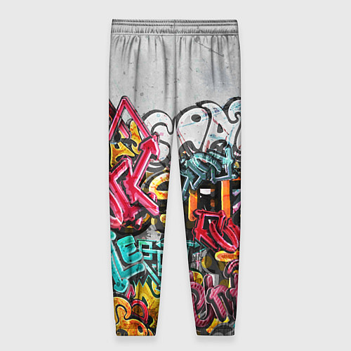 Женские брюки Graffiti on the wall / 3D-принт – фото 2