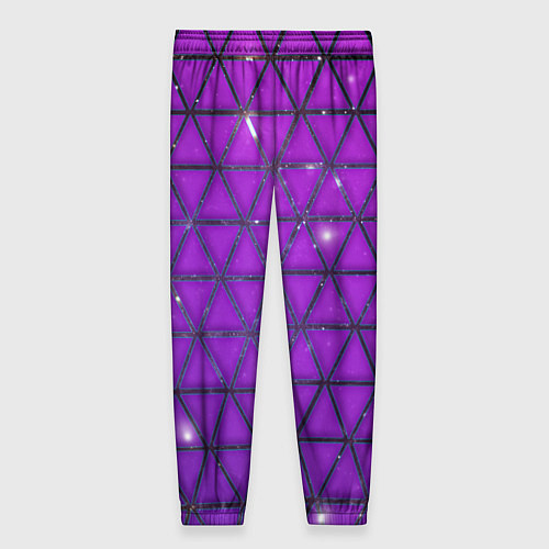 Женские брюки Фиолетовые треугольники / 3D-принт – фото 2