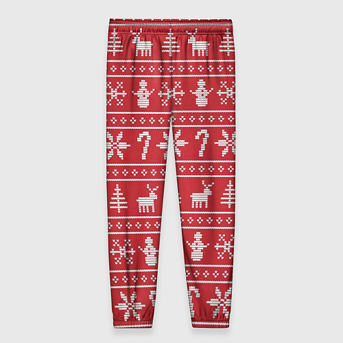 Женские брюки Новогодний атрибуты / 3D-принт – фото 2