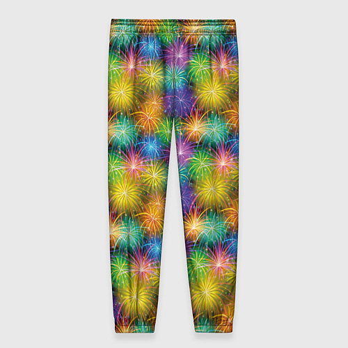 Женские брюки Праздничный Салют / 3D-принт – фото 2