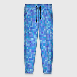 Женские брюки Голубая пиксель абстракция