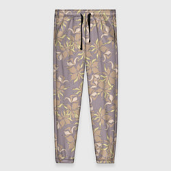 Женские брюки Цветочный принт с лилиями