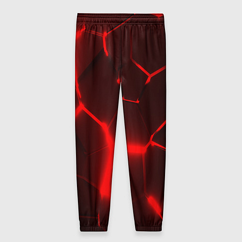 Женские брюки ЛЕКСУС КРАСНЫЕ 3Д ПЛИТЫ / 3D-принт – фото 2