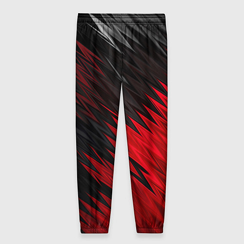 Женские брюки ЧЁРНО КРАСНЫЕ КРАСКИ RED BLACK STRIPES / 3D-принт – фото 2
