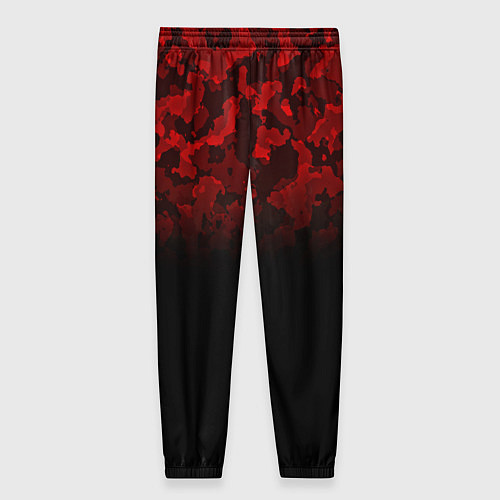 Женские брюки BLACK RED CAMO RED MILLITARY / 3D-принт – фото 2