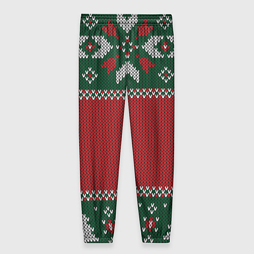 Женские брюки Knitted Christmas Pattern / 3D-принт – фото 2