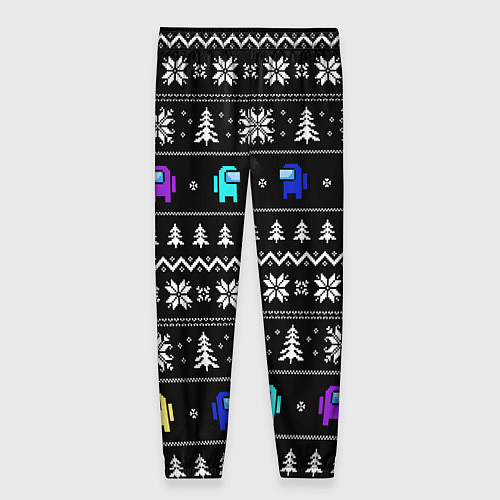 Женские брюки Орнамент Among us / 3D-принт – фото 2