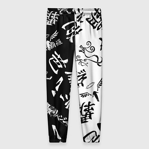 Женские брюки Tokyo Revengers Black & White / 3D-принт – фото 2