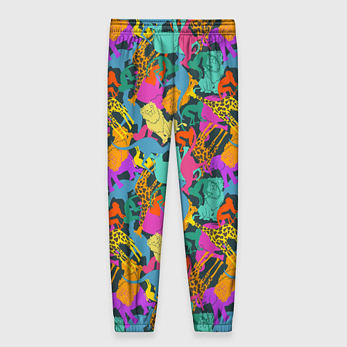 Женские брюки Красочные Животные / 3D-принт – фото 2