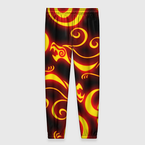 Женские брюки ОГНЕННОЕ ТАТУ ДРАКЕНА DRAKEN FIRE TATTOO / 3D-принт – фото 2