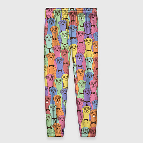 Женские брюки Красочные Сурикаты / 3D-принт – фото 2