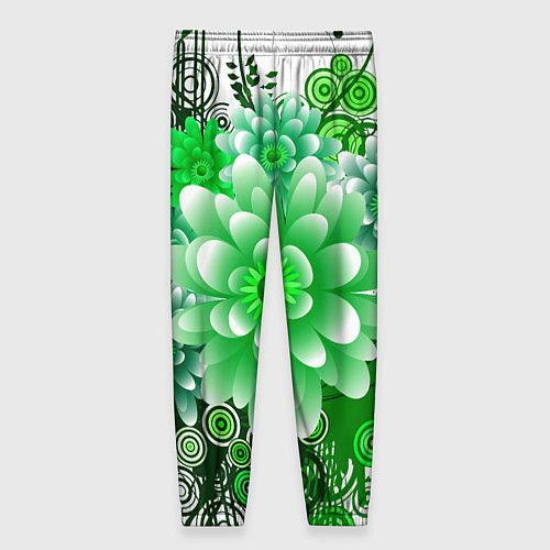 Женские брюки Яркая пышная летняя зелень / 3D-принт – фото 2