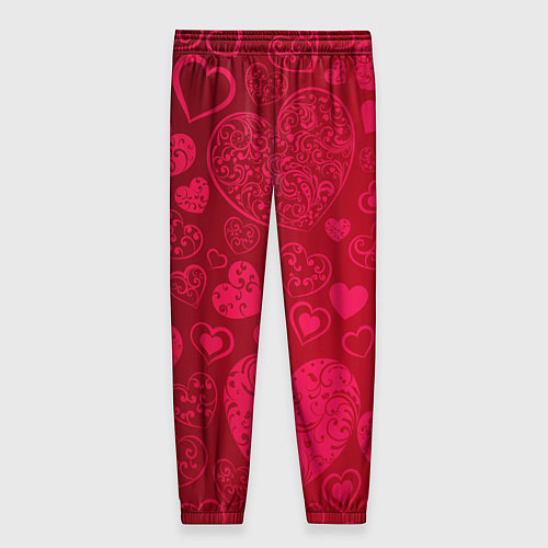 Женские брюки Гномы в красном сердце / 3D-принт – фото 2