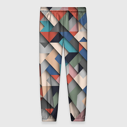 Женские брюки Herringbone 3D Вышивка Ёлочка / 3D-принт – фото 2
