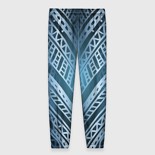 Женские брюки Неоновый абстрактный узор Синий и голубой неон на / 3D-принт – фото 2