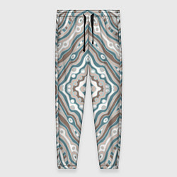 Брюки женские Абстракция Узор голубого цвета, цвет: 3D-принт