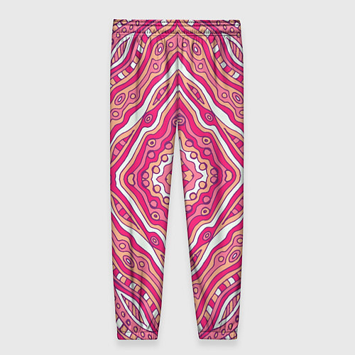 Женские брюки Абстракция Узор розового цвета / 3D-принт – фото 2