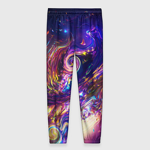 Женские брюки Neon space pattern 3022 / 3D-принт – фото 2